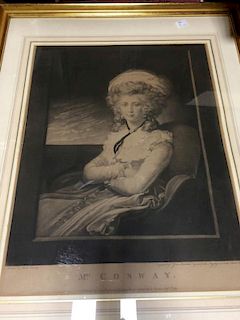 Valentine Green after Maria Cosway Mrs Cosway, mezzotint, 1787, 43 x 3cm (visible); and a work on Co