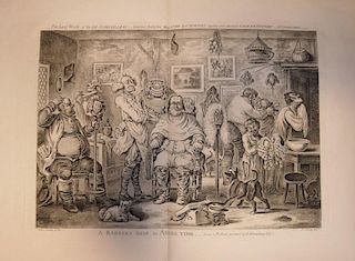 Gillray and others. Collection of caricatures, including 'A Barber's Shop in Assize Time', 'What can