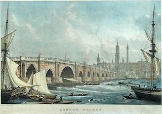 Charles Joseph Hullmandel (1789-1850) after William Westall (1781-1850)  A pair of prints: 'London B