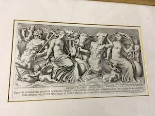 Jacobo de Rubeis after Bartoli  Two classical friezes, engravings, plates 29 and 32, late 18th or ea