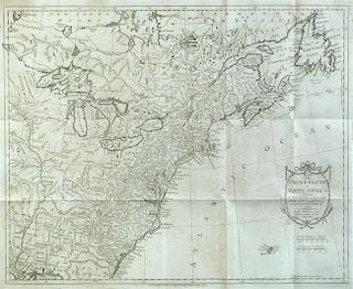 Thomas Kitchin (1718-1784) Map of the United States in North America, with the British, French and S