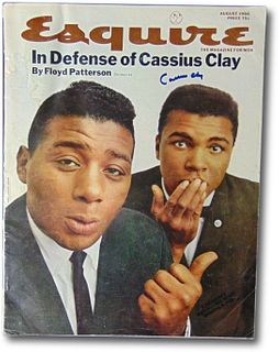 Muhammad Ali Autographed 1966 Esquire Magazine Cassius Clay Signature JSA