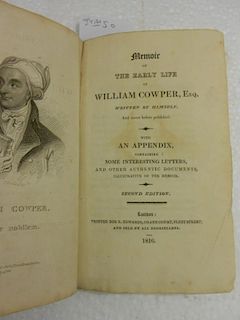 COWPER (William). Poems, 2 vols., first edition, printed for J. Johnson, 1782-85, 8vo, half-title to