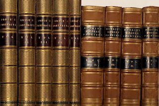 Bindings. RUSKIN (J), Modern Painters, 5 vols in 4, 5th edition, 1851, full morocco; LODGE (G), Port