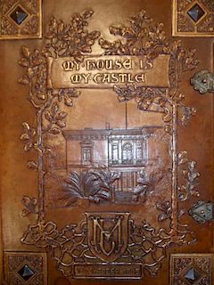 Binding, My House is my Castle, circa 1913, folio, full calf by Collin, Berlin, with pictorial villa