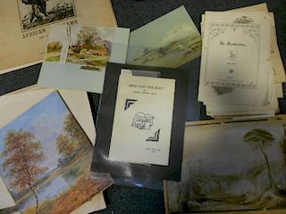 Collection of prints, watercolours and engravings and general ephemera <br> <br>