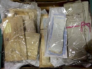 A collection of over one hundred 18th and 19th century documents, circa 1725-1850, mostly relating t