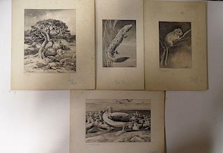 SMITH (William Arthur; illustrator, 1918-1989) and others, a large collection of monochrome watercol