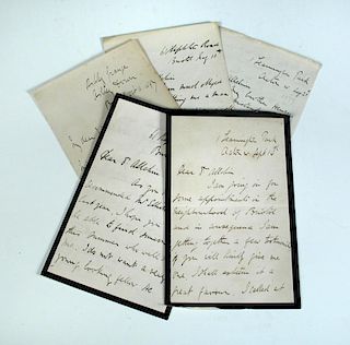 FRITH (William Powell, 1819-1909) Eight autograph letters to Sir William Allchin (1846-1942), most c