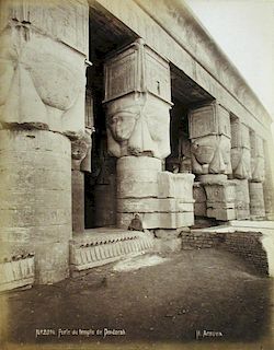 A late 19th Century Travel Photograph Album containing approximately 110 albumen prints of Egypt chi