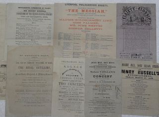 A collection of Liverpool play and concert bills circa 1780 to 1840, including conjuring (13) <br> <