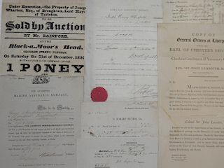 18th and 19th century ephemera, including Liverpool General Orders, 1805, Report of the Blue Coat Ho