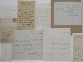 A collection of 19th century letters, writers include Sir Sydney Carlyle Cockerell, George Holyoake,