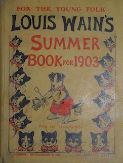 WAIN (Louis) Louis Wain's Summer Book for 1903, London: Hutchinson & Co, illustrated, spine slightly