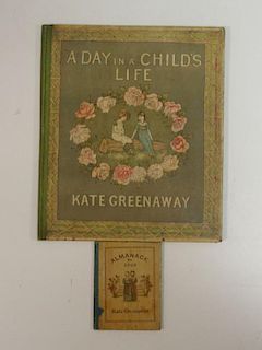 GREENAWAY (Kate) A Day in a Child's Life, colour printed by Edmund Evans, no date, boards; Almanack