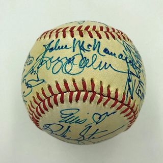 Beautiful 1983 California Angels Team Signed AL Baseball Reggie Jackson