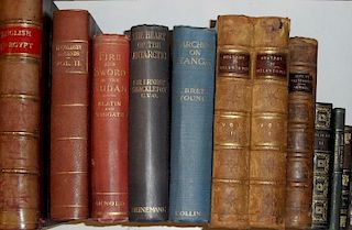 Literature - bindings etc., an assortment including some travel, pastimes, album of equestrian print