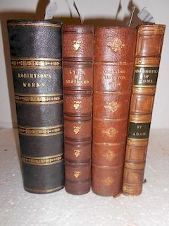 Literature, bindings. ADAM (Alexander) Roman Antiquities, 1825, calf; ROBERTSON (W) Works, new editi