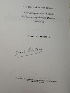 CASTIAUX (Paul) Lumières du Monde, Poèmes, Paris 1913, 8vo, signed and inscribed no. 5 of 5 copies o