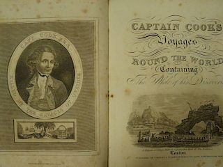 COOK (Captain) James Voyages Round the World, London 1820, 4to, engraved plates, text in double colu