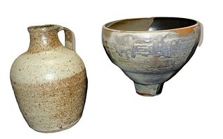 Two Post Modern Signed Pottery Vessels