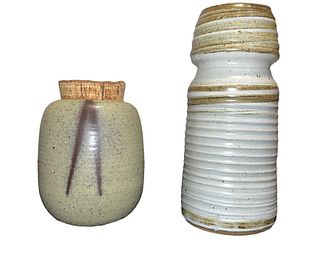 Two Post Modern Signed Pottery Vessels