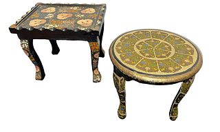 2 Hand Painted Tables from India 