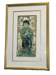 Signed and Numbered EDNA HIBEL Lithograph Titled "I" 4/295