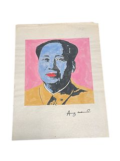 After ANDY WARHOL "Mao" Print