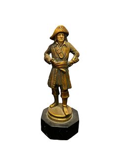 Miniature Numbered and Dated Art Deco Statue of Pirate