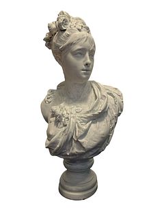 French Woman's Chalk Bust 