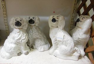 (2) Pairs of Staffordshire Dog Figures.