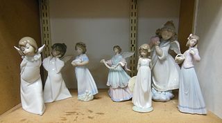 (7) Lladro Porcelain Figures.
