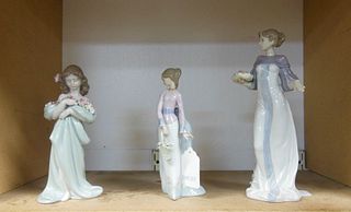 (3) Lladro Porcelain Figures.