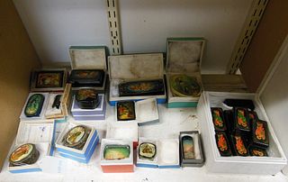 Group of (21) Russian Lacquer Boxes.