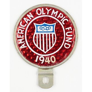 Tokyo 1940 Summer and Winter Olympics USA Fundraising Car Badge