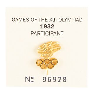 Los Angeles 1932 Summer Olympics IOC Participation Pin