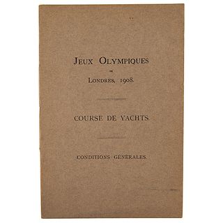 London 1908 Olympics Program for Yachting