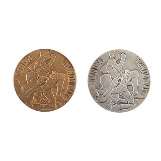 Tokyo 1964 Summer Olympics Commemorative Silver and Copper Medals