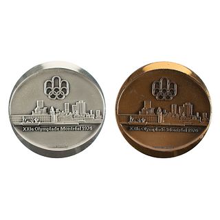 Montreal 1976 Summer Olympics Silver and Bronze Medallions