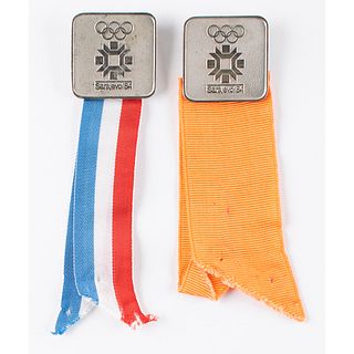 Sarajevo 1984 Winter Olympics (2) Athlete Badges