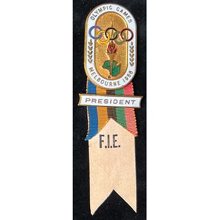 Melbourne 1956 Summer Olympics 1956 FIE President&#39;s Badge