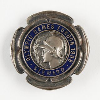 London 1908 Olympics Steward&#39;s Badge