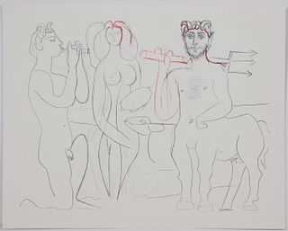 Pablo Picasso, After: Faun, Woman, Goat, and Centaur with Trident
