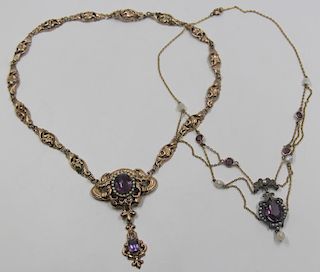 JEWELRY. Amethyst Necklace Grouping.