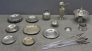 SILVER. Grouping of Egyptian Silver Items.