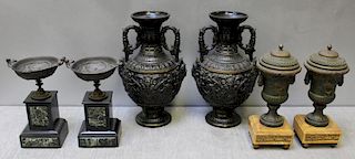 Lot of 3 Pairs of Urns.