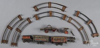Tin painted wind-up train, early 20th c.