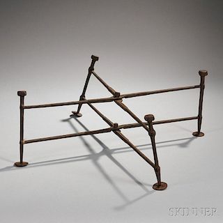 Wrought Iron Collapsible X-shaped Stand