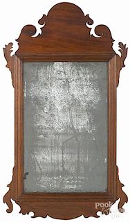 Chippendale mahogany looking glass, ca. 1800, 23'' h.